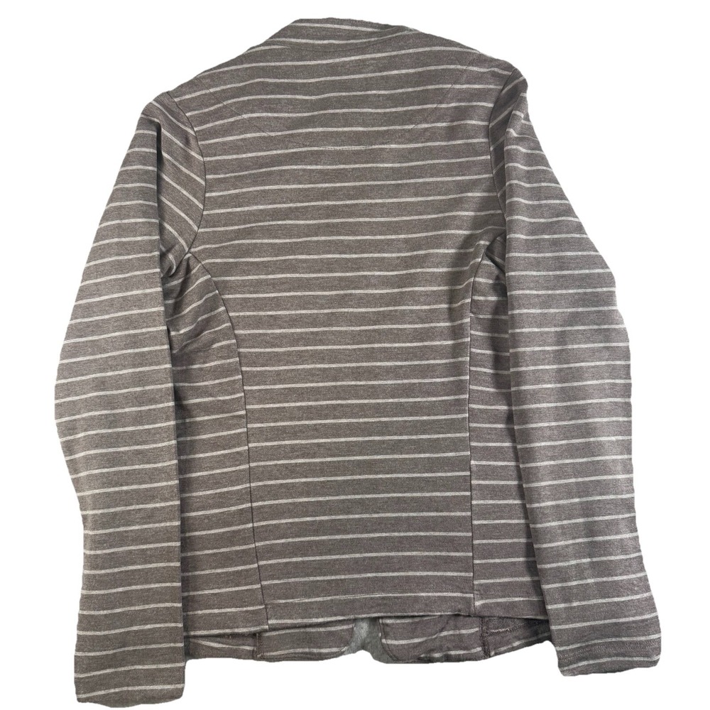 Dolan Left Coast Collection Blazer Womens Small Brown Striped Rayon Stretch Knit - Picture 4 of 9